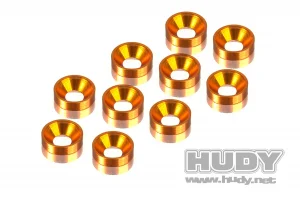 Hudy Aluminium Countersunk Shim - Orange (10)
