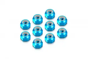 Hudy Aluminium Nut M4 - Blue (10)