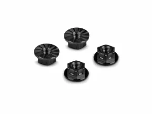 Hudy Titanium Nut M4 With Serrated Flange - Black (4)