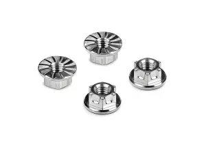 Hudy Titanium Nut M4 With Serrated Flange (4)