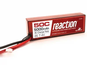 Dynamite Reaction Hard Case LiPo - 7.4V 2S 5000mah 50C - Deans