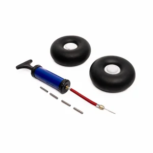 Inflatable Bead-Lock Rubber Tire Set: 120-130mm dia. - 3mm-5m