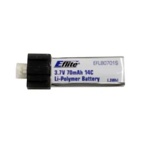 E Flite 70mAh 1S 3.7volt 14C LiPo Battery (PKZ3001)