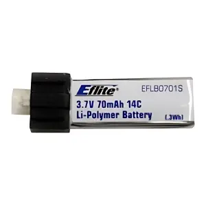 E Flite 70mAh 1S 3.7volt 14C LiPo Battery (PKZ3001)