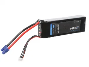 E Flite Thrust VSI LiPo With LED Indicator - 14.8V 4S 3200mAh 40C - EC3 Connector
