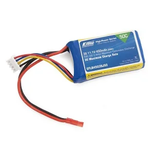 E Flite 3s 450mAh 11.1v LiPo Battery for Inverza