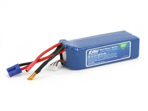 E Flite 5000Mah 6S 22.2v 30C Li-Po With EC5 Connectors