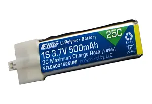 EFlite Blade Glimpse LiPo Battery - 500mAh 1S 3.7V 25C