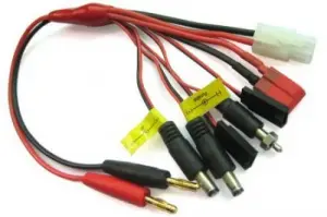 eTronix 4mm Plug To Glow/Tamiya/Deans/ Jr Tx+Rx And Futaba Tx+Rx Pvc