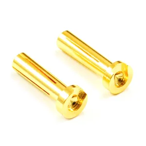 eTronix Low Profile 4.0mm Male Gold Connectors (2) For Right Angle