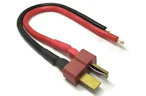Male Deans Plug On 10Cm 14AWG Silicone Wire