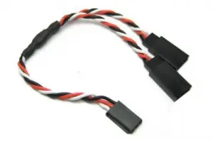 eTronix 15Cm 22AWG Futaba Twisted Y Extension Wire
