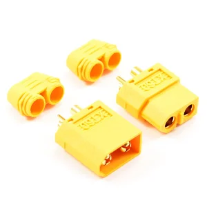 eTronix XT60 Connectors With Sleeves - 1 Pair (Male/Female)