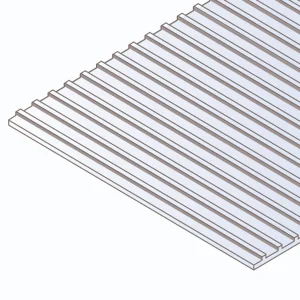 Evergreen 6x12in (15x30cm) Seam Roofing Sheet .040in (1.0mm) Thick 1/4in Groove Spacing (1 Sheet per pack)