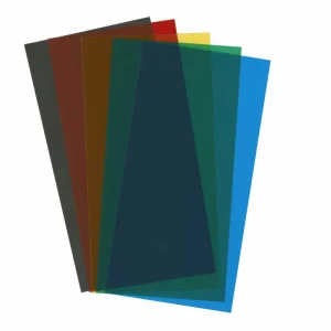 Evergreen [9905] 6 x 12 Transparent Coloured Sheet .010 Thick (1 each: Red, Blue, Green, Yellow & Black)