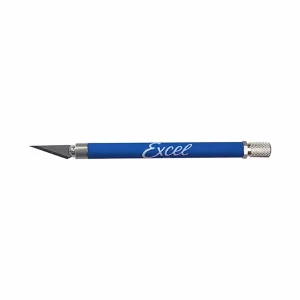 Excel K18 Grip-On Knife with Safety Cap, Blue (Carded)