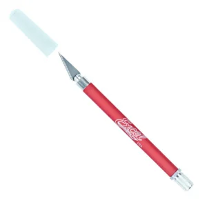 Excel K18 Grip-On Knife with Safety Cap, Red (Carded)