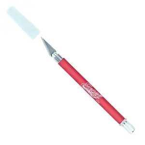 Excel K18 Grip-On Knife with Safety Cap, Red (Carded)
