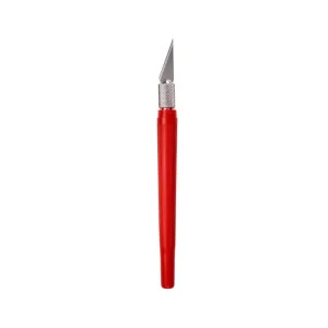 Excel K40 Pocket Clip-on Knife with TwiST-off Cap, Red (Carded)