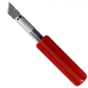 Excel K5 Knife, Heavy Duty Red Plastic Handle with SafetyCap (Carded)