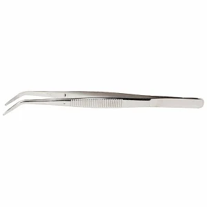 Excel 4.5in Curved Stainless Steel Tweezers (Carded)