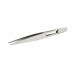 Excel 4.75in Pointed Slide Lock Stainless Steel Tweezers (Carded)