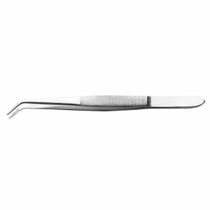 Excel 6in Curved Point Stainless Steel Tweezers (Carded)