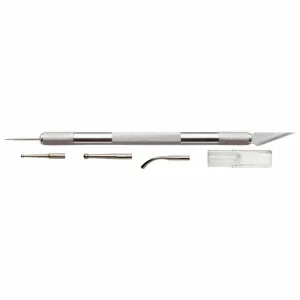 Excel Double Ended Chuck and Safety Cap (Hobby Awl, 3 Burnisher Tips, #11 Blade) (Carded)