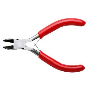 Excel 4.5in Spring Loaded Soft Grip Plier, Wire Cutter (Carded)