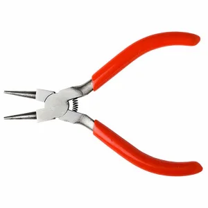 Excel 5in Spring Loaded Soft Grip Plier, Round Nose (Carded)