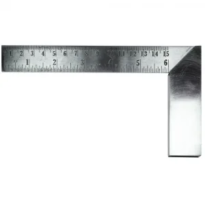 Excel 6in (15.24cm) Precision Carbon Steel Machine Square(Bulk)