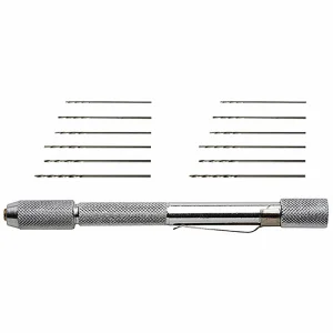 Excel Mini Pin Vise with 12 Assorted Drills (Carded)