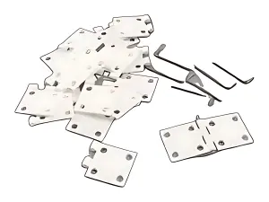 Flat Metal Pin Hinges-Large (10)