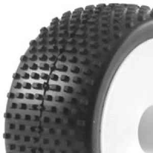 1:10 Pre Glued Buggy Tyres - 12mm Hex - Block Pattern - Front (2)