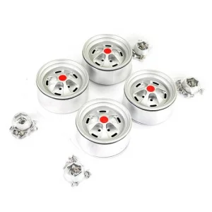 Fastrax Aluminium Beadlock Star 1.9 Wheels - Silver (4)