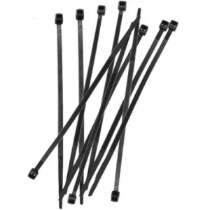 Fastrax 200mm x 2.5mm Nylon Cable Ties - Black (10)