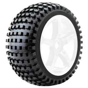 Fastrax 1:8 Truggy Rock Mounted On 5-Spoke White 0 Offset (2)