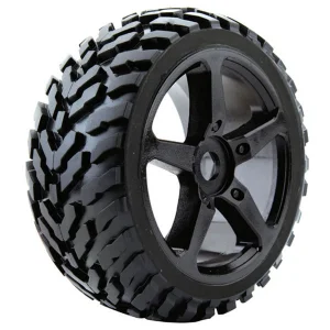 Fastrax 1:8 Truggy Arrow Mounted On 5-Spoke Black 0 Offset (2)