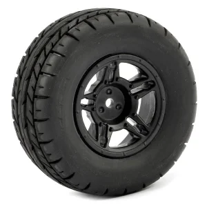 Fastrax 1:10 SC Eagle Treaded Road Tyres Mounted on 12mm Hex Slash 2WD Front Wheels (2)