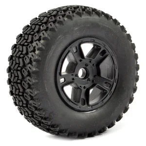 Fastrax 1:10 SC ZigZag Tyres Mounted on 12mm Hex Slash 2WD Front Wheels (2)