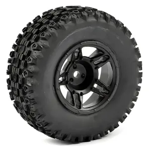 Fastrax 1:10 SC Stinger Tyres Mounted on 12mm Hex Slash 2WD Front Wheels (2)
