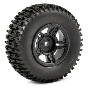 Fastrax 1:10 SC Jigsaw Tyres Mounted on 12mm Hex Slash 2WD Front Wheels (2)