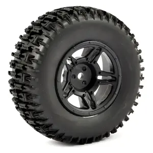 Fastrax 1:10 SC Jigsaw Tyres Mounted on 12mm Hex Slash 2WD Front Wheels (2)