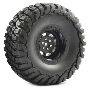 Fastrax Granite Scale 2.2 Wheels with Tyres - 140mm OD - Black (2)