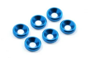 Fastrax M3 Countersunk Washer Blue (6)
