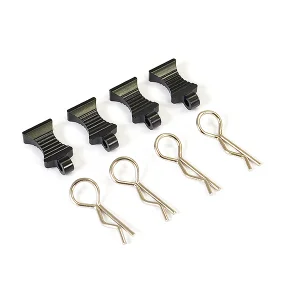 Fastrax Pro Aluminium Easypull Tabs + Bodyclips (4Pc) - Black