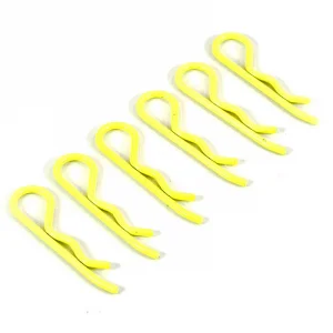 Fastrax 1:8 / 1:5 Transponder Body Clips - Fluorescent Yellow (6)
