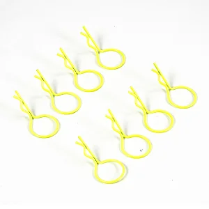 Fastrax Large Body Clips (8) - Bright Yellow
