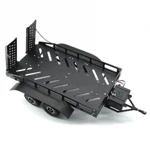 Fastrax Dual Axle Trailer With Ramps + LEDs - Medium 1:12 - 1:18 Scale ** CLEARANCE **