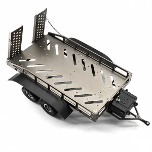 Fastrax Dual Axle Trailer With Ramps + LEDs - Medium 1:12 - 1:18 Scale